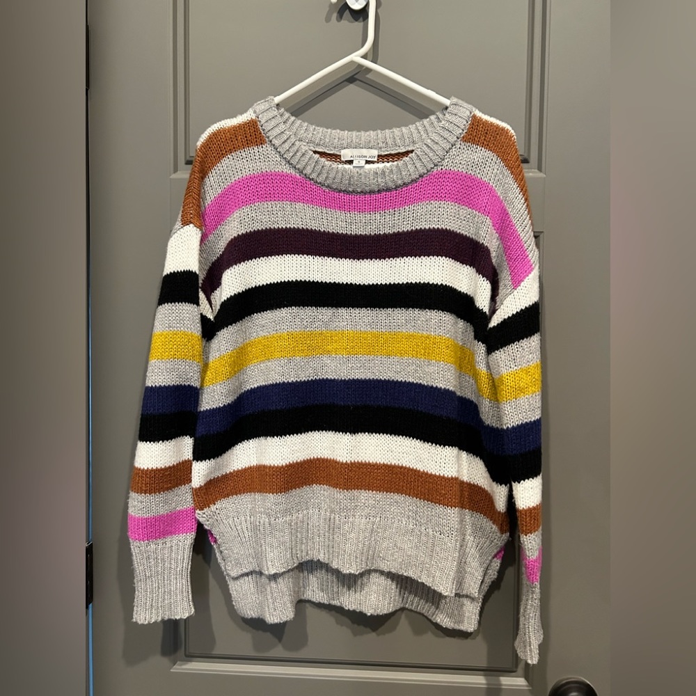 Allison Joy multi colored striped sweater